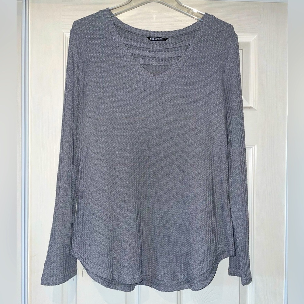 SHEIN Woman’s Long Sleeve Grey Shirt